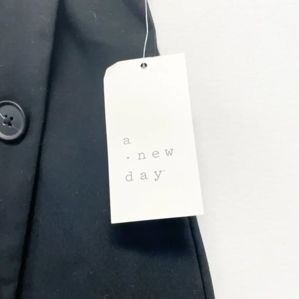 A New Day Women's Black Lined Mini Wrap Pocket Skirt Size 6‎